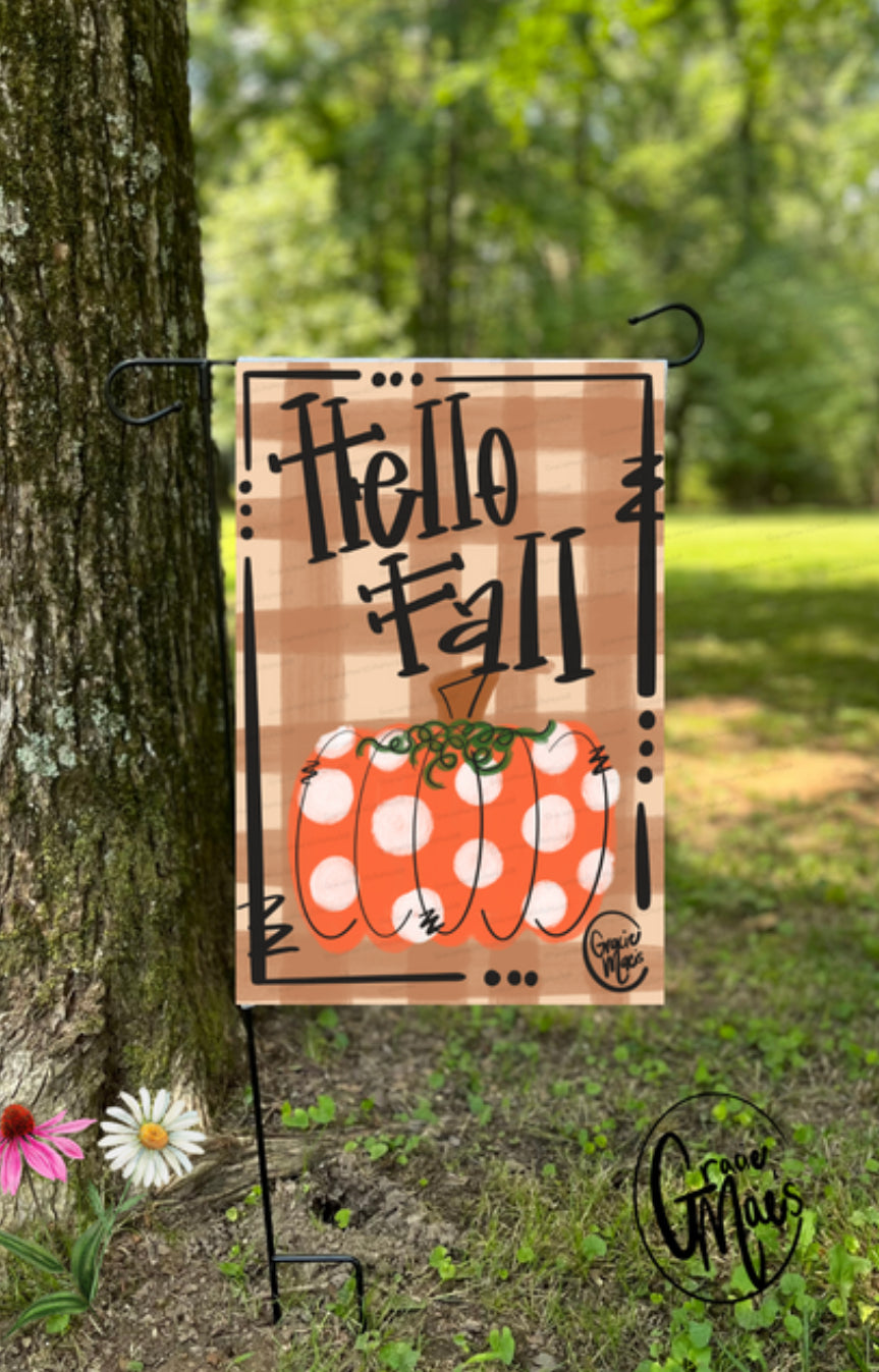 Hello Fall Garden Flag