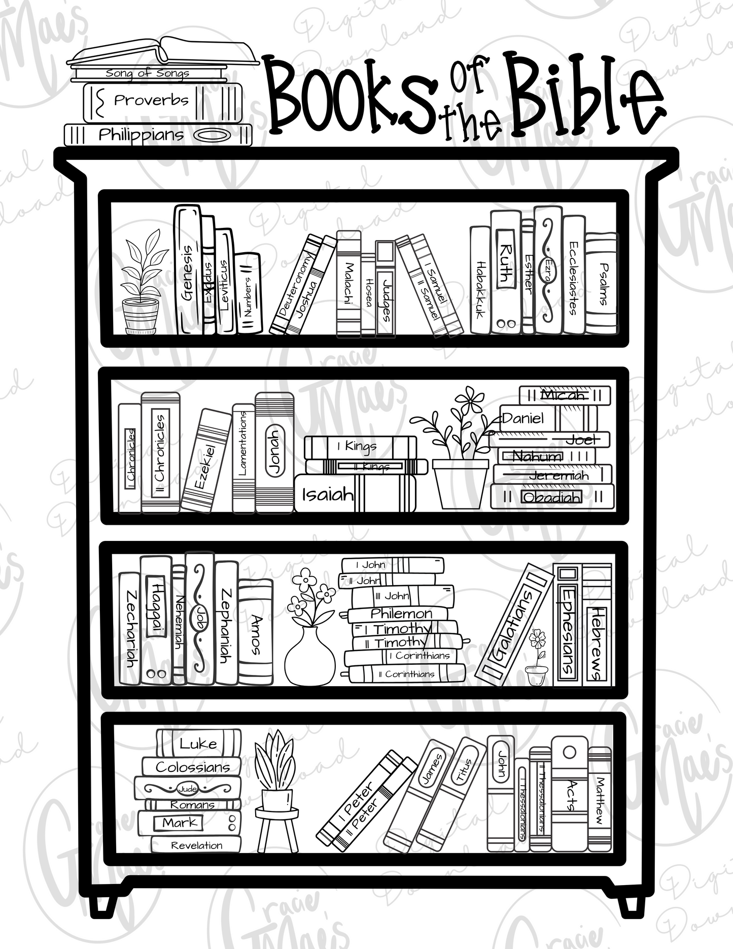 Books of the Bible Digital Download