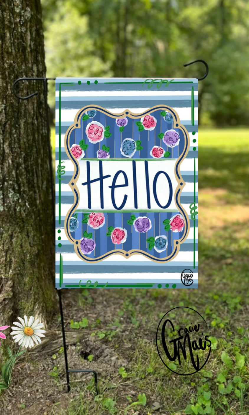 Hello Garden Flag - March Flag of the Month