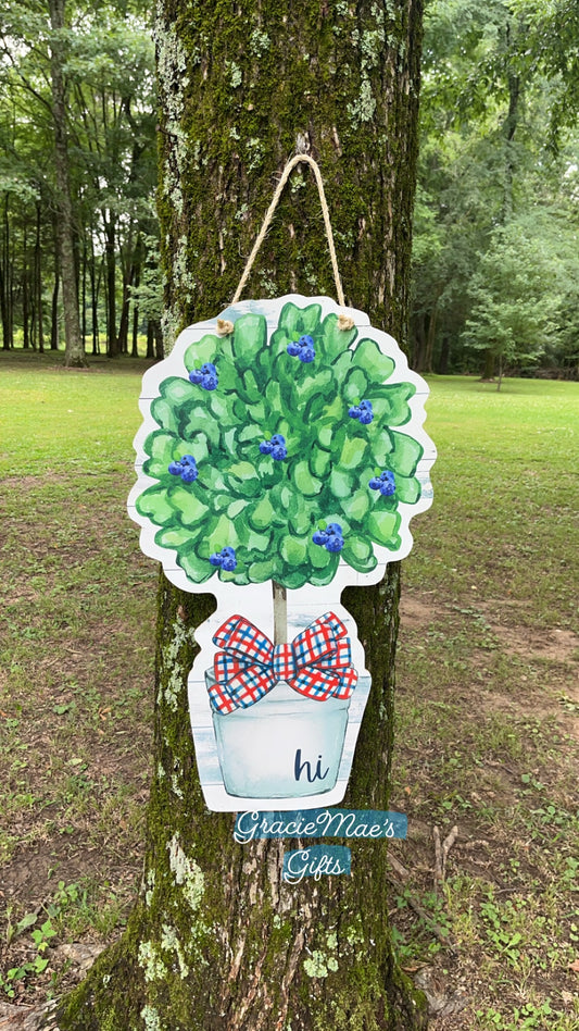 Blueberry Topiary Hanger