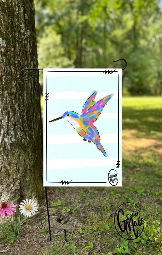 Humming Bird Garden Flag