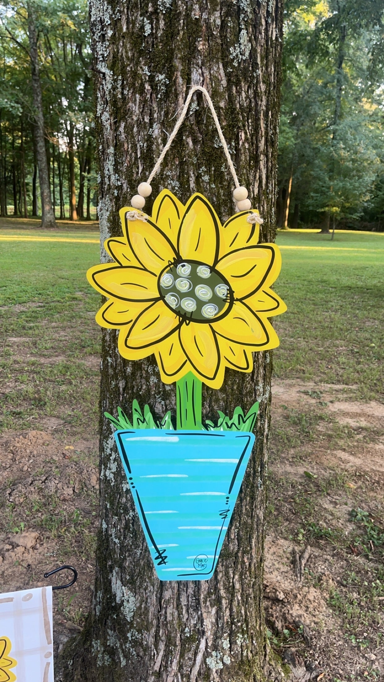 August Sunflower Door Hanger