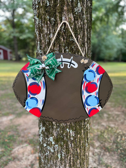 Football Hanger with Painted Dots