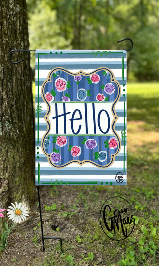 Hello Garden Flag - March Flag of the Month